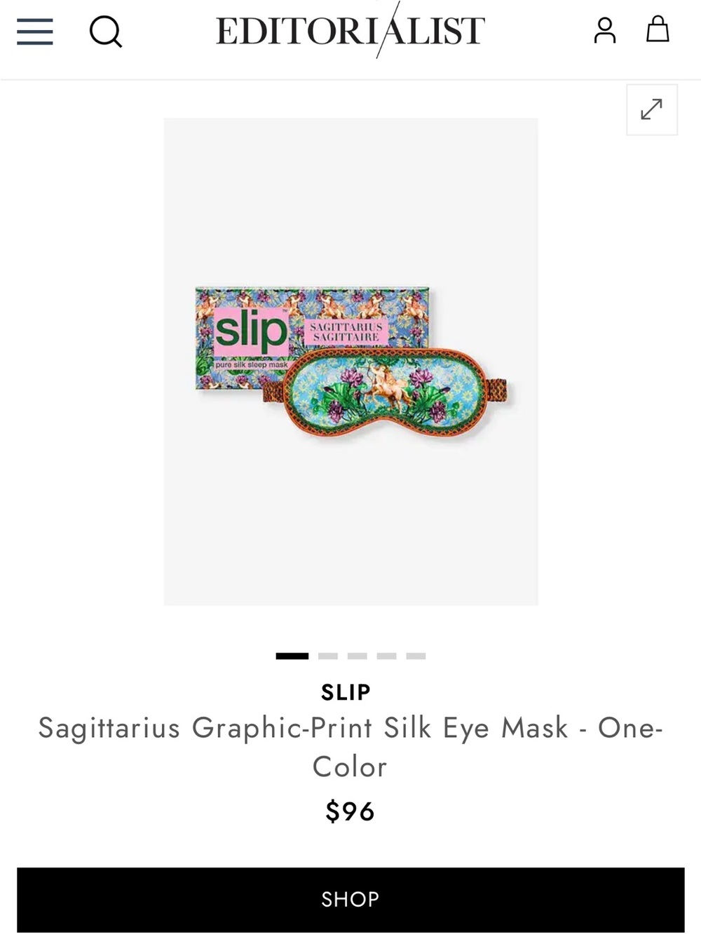 slip Sagittarius Zodiac Pure Silk Sleep Mask - Pink & Floral - Picture 7 of 7